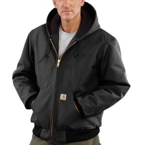 Carhartt Men's Dark Gray Hooded Bomber Jacket